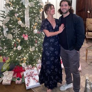 LoveShackFancy Black V-Neck Maxi Sundress